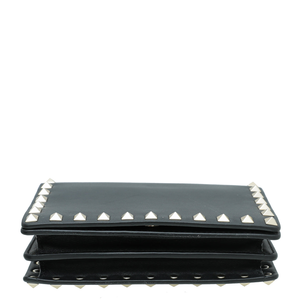 Valentino Black Rockstud Pouch on Chain