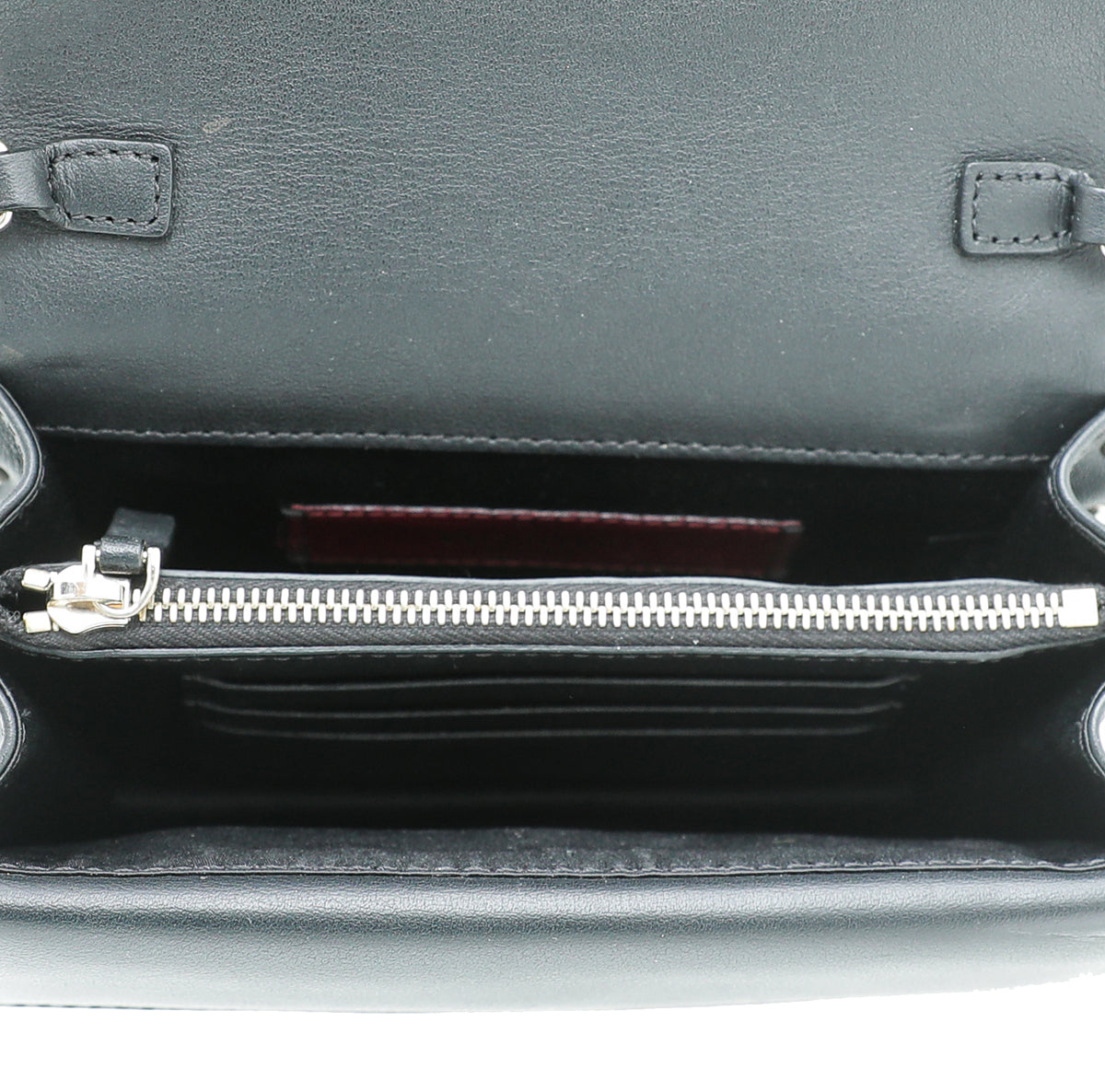 Valentino Black Rockstud Pouch on Chain