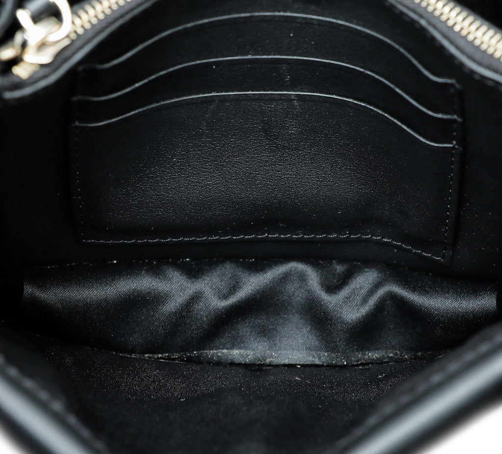 Valentino Black Rockstud Pouch on Chain
