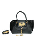 Valentino Black Vlogo Tote Handle Bag