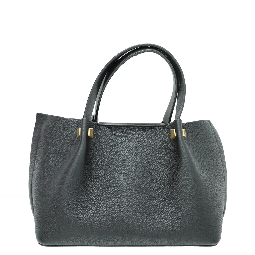 Valentino Black Vlogo Tote Handle Bag