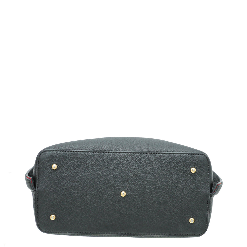 Valentino Black Vlogo Tote Handle Bag