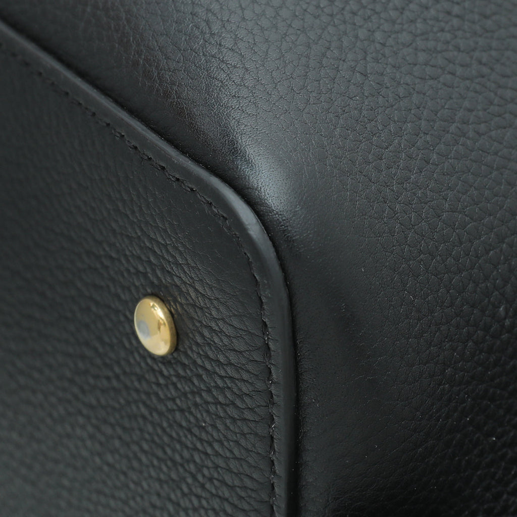 Valentino Black Vlogo Tote Handle Bag