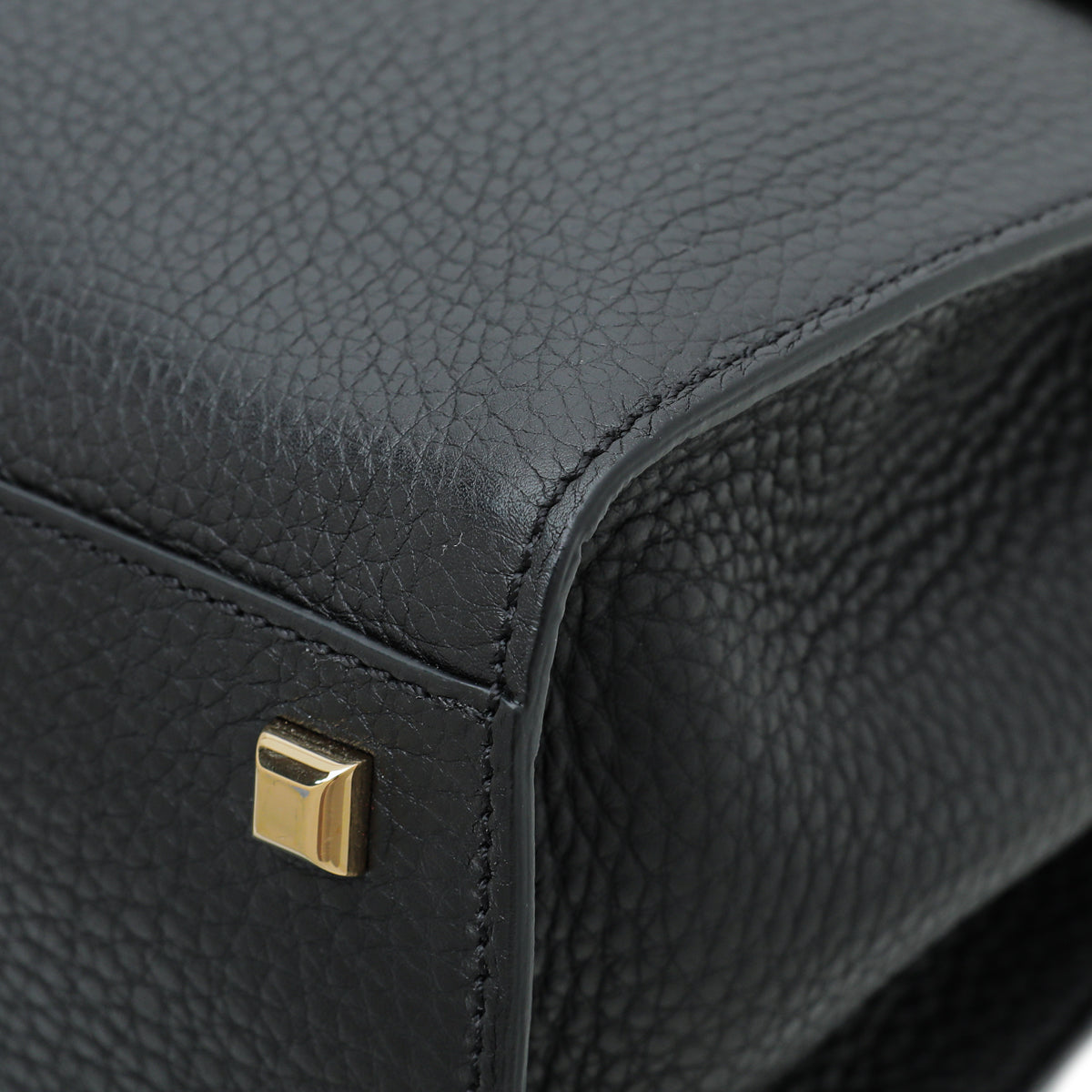 Valentino Black My Rockstud Single Handle Medium Bag
