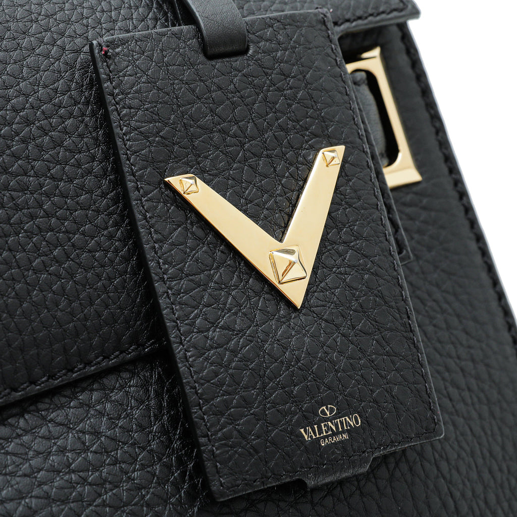 Valentino Black My Rockstud Single Handle Medium Bag