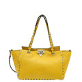 Valentino Yellow Vitello Rockstud Small Bag
