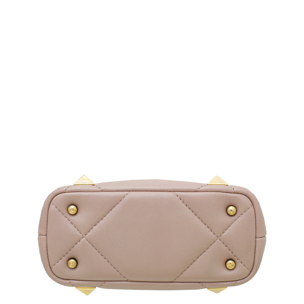 Valentino Rose Cannelle Roman Stud Top Handle Mini Bag