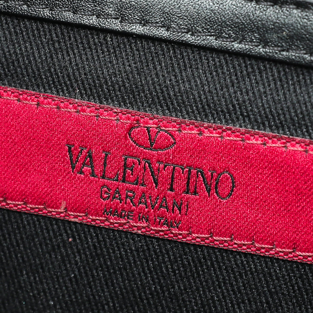 Valentino Black Glam Lock Small Flap Chain Bag