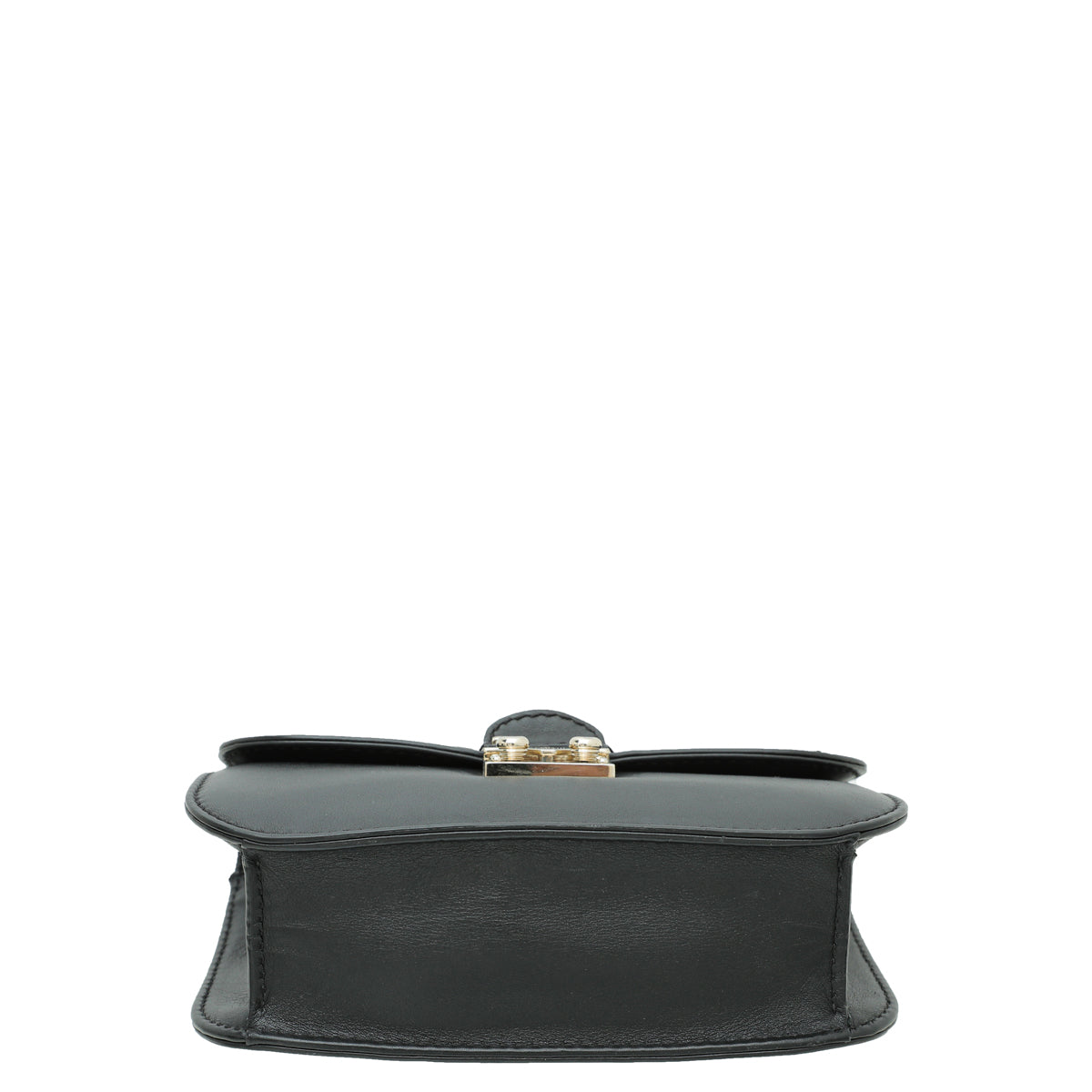Valentino Black Glam Lock Small Flap Chain Bag