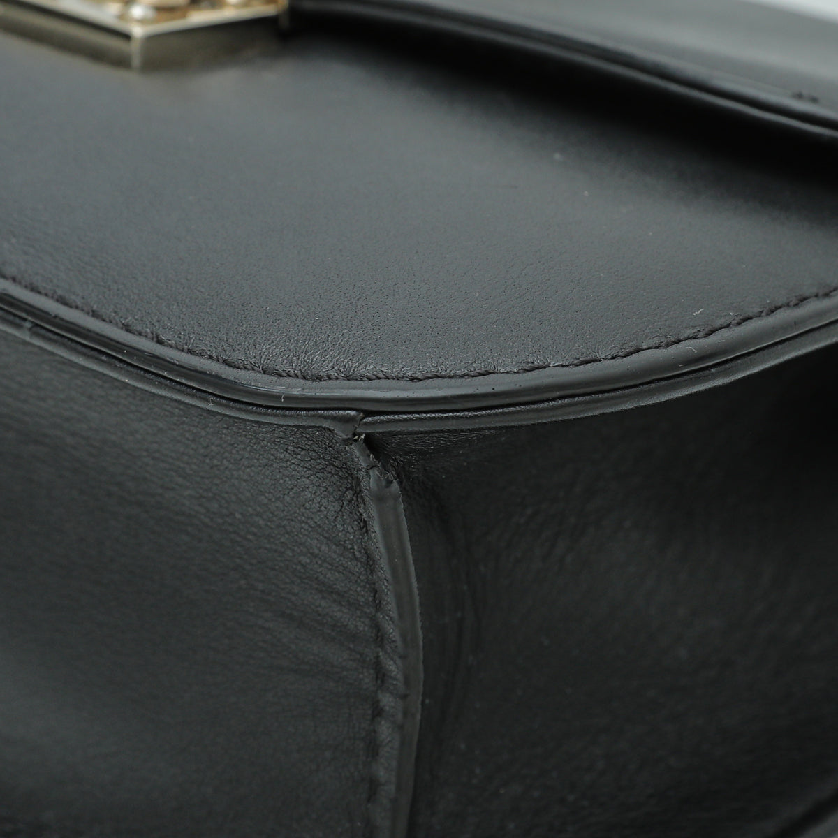 Valentino Black Glam Lock Small Flap Chain Bag