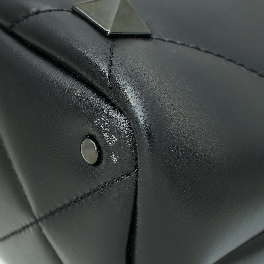 Valentino Black Roman Stud The Handle Small Bag