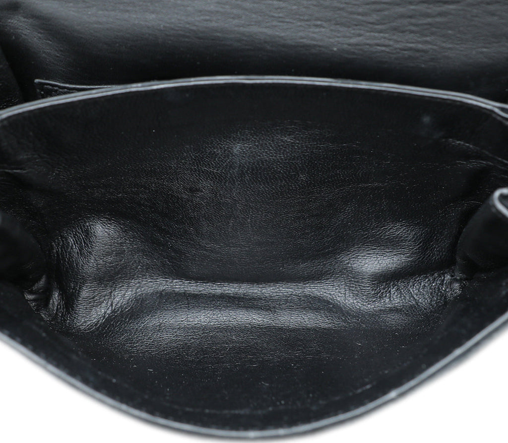 Valentino Black Pony Fur Va Va Voom Crystal Clutch Bag