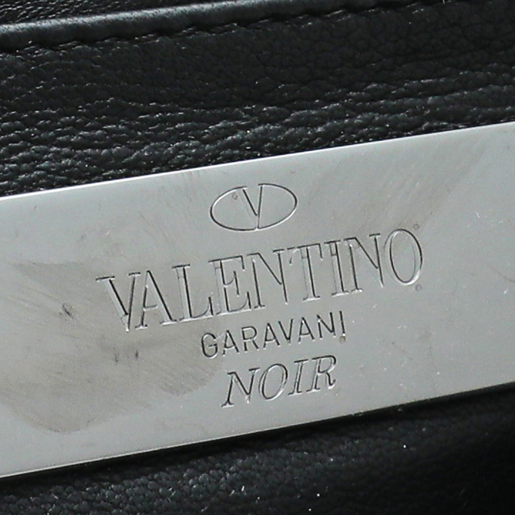 Valentino Black Pony Fur Va Va Voom Crystal Clutch Bag