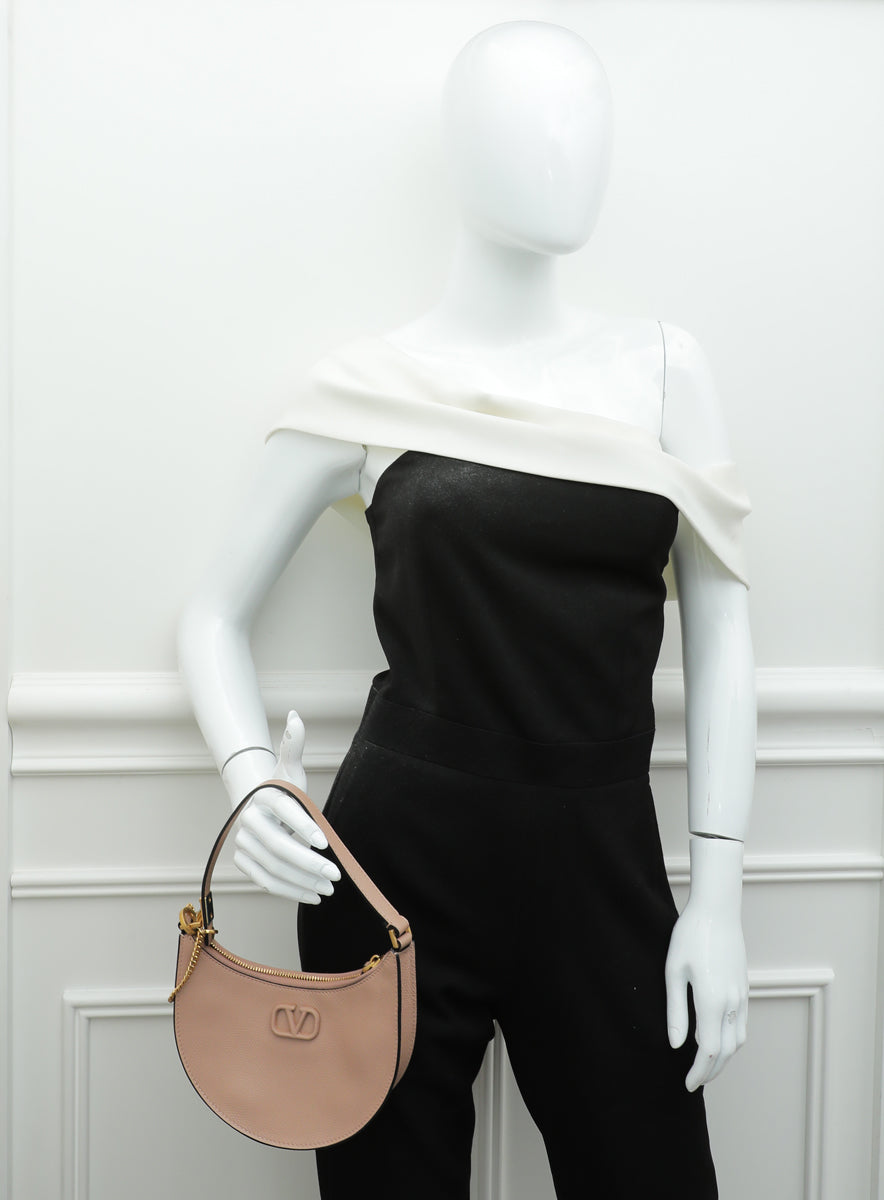 Valentino Rose Cannelle VLogo Hobo Mini Bag