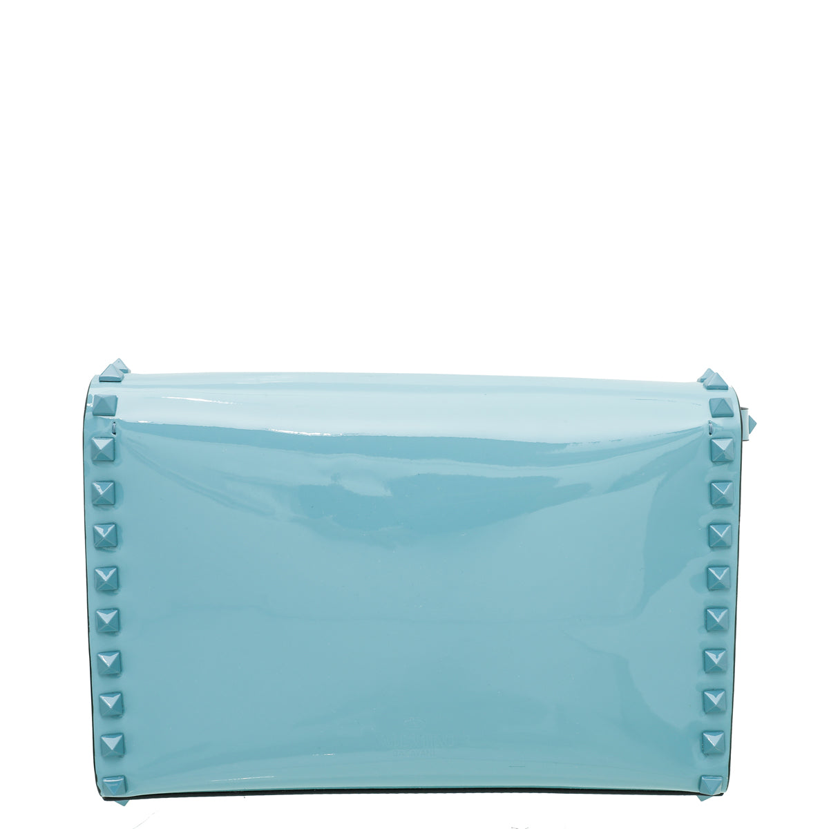 Valentino Light Blue Tone on Tone Medium Rockstud Flap Crossbody Bag
