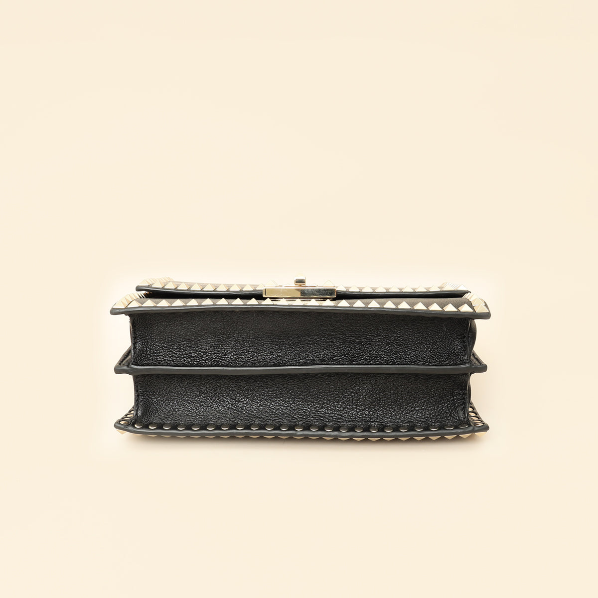 Valentino Black Rockstud No Limit Top Handle Bag
