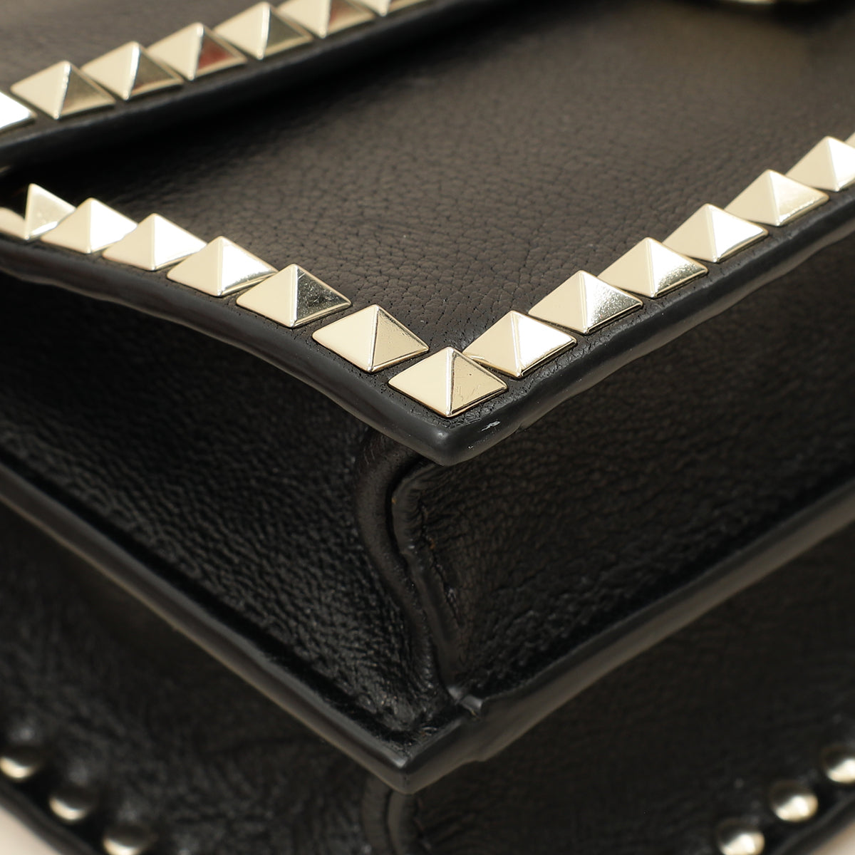 Valentino Black Rockstud No Limit Top Handle Bag