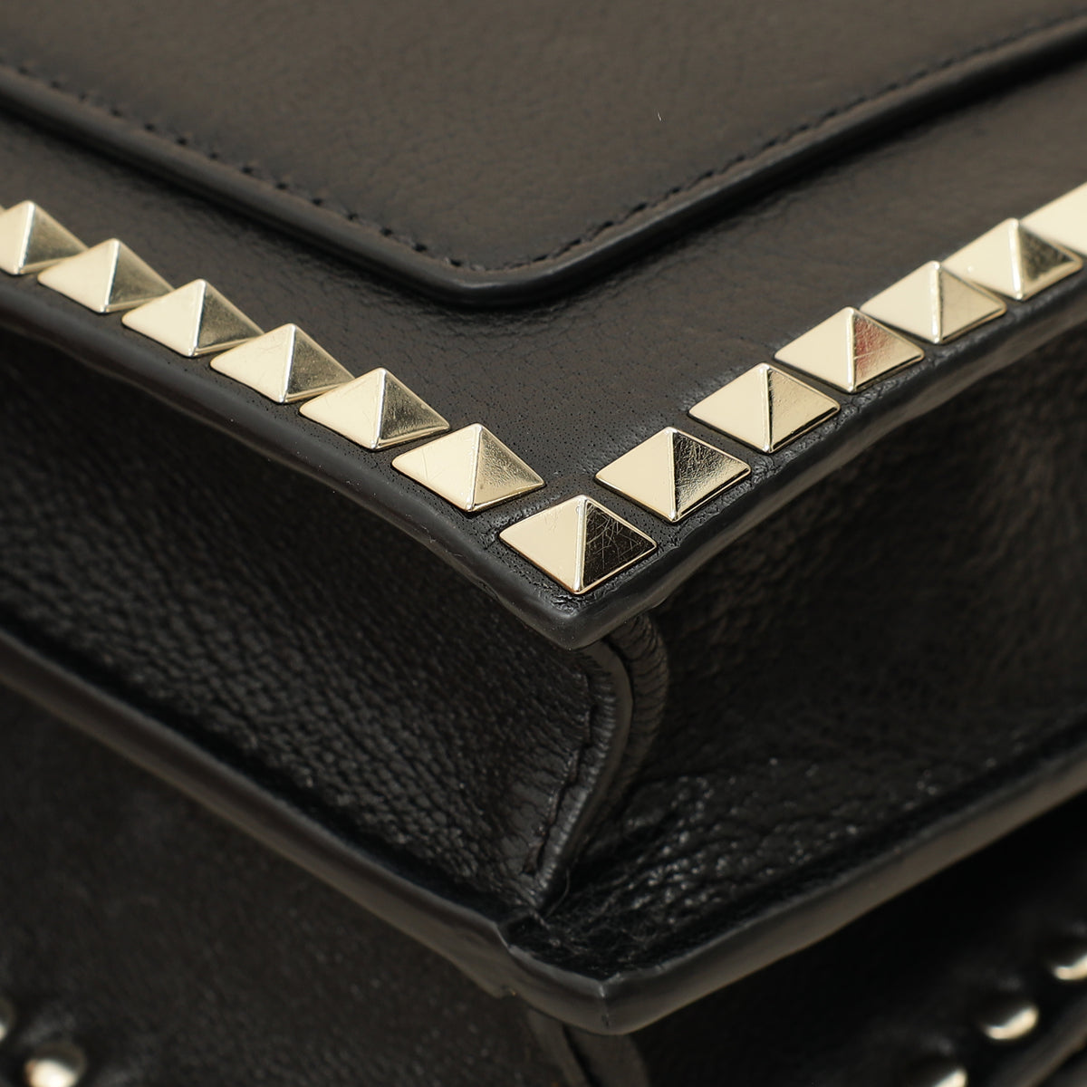 Valentino Black Rockstud No Limit Top Handle Bag