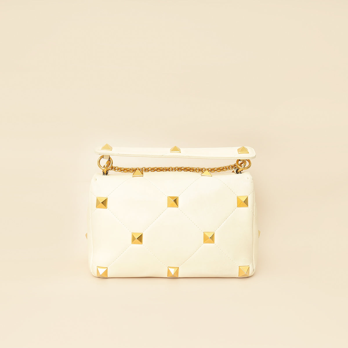 Valentino Ivory Roman Stud The Shoulder Bag