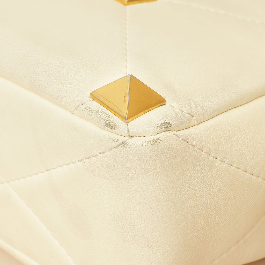 Valentino Ivory Roman Stud The Shoulder Bag