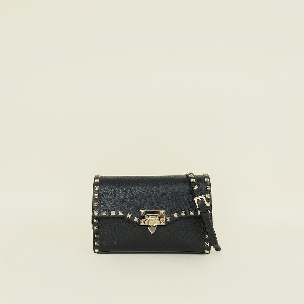 Valentino Black Rockstud Crossbody Bag