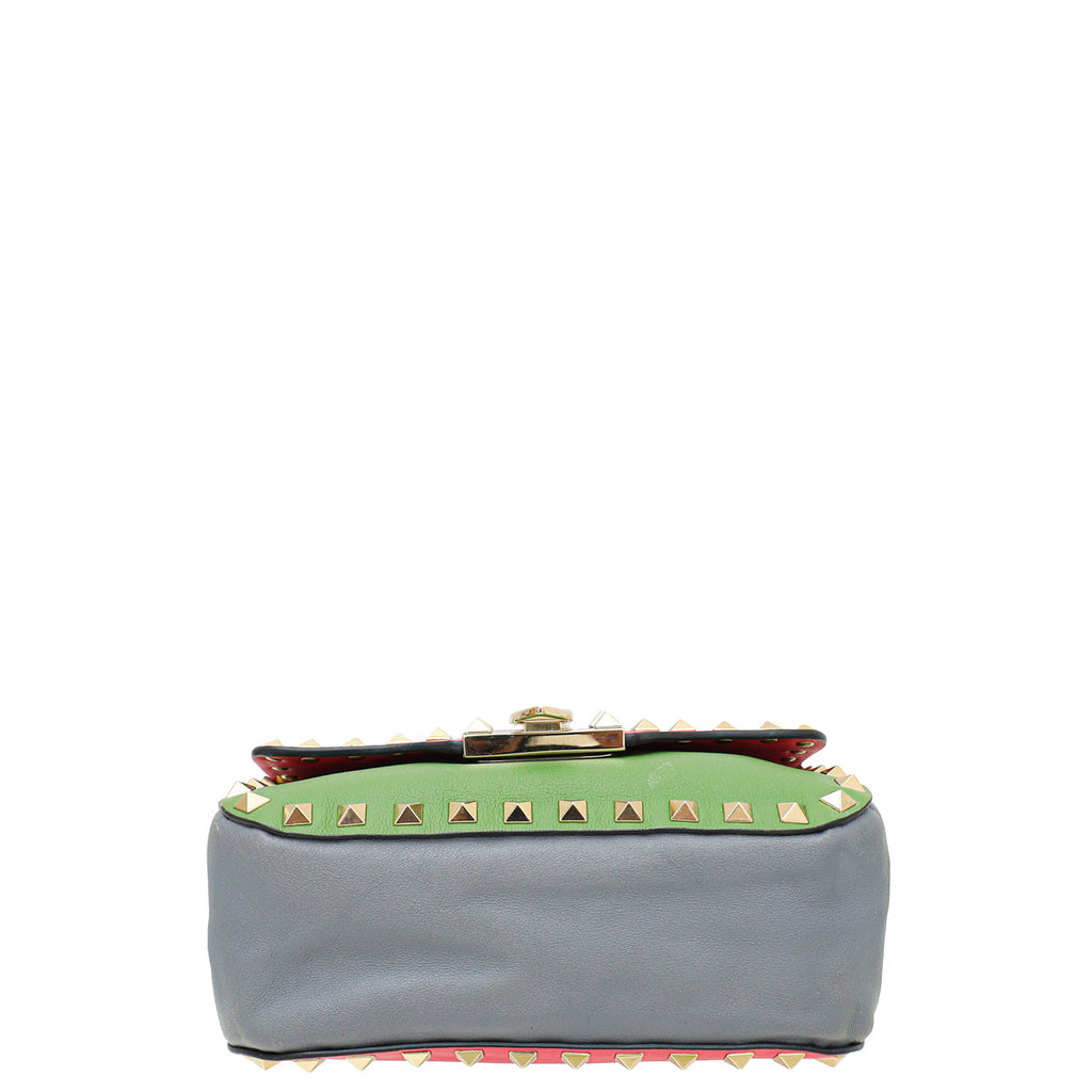 Valentino Multicolor Colorblock Rockstud Crossbody Bag