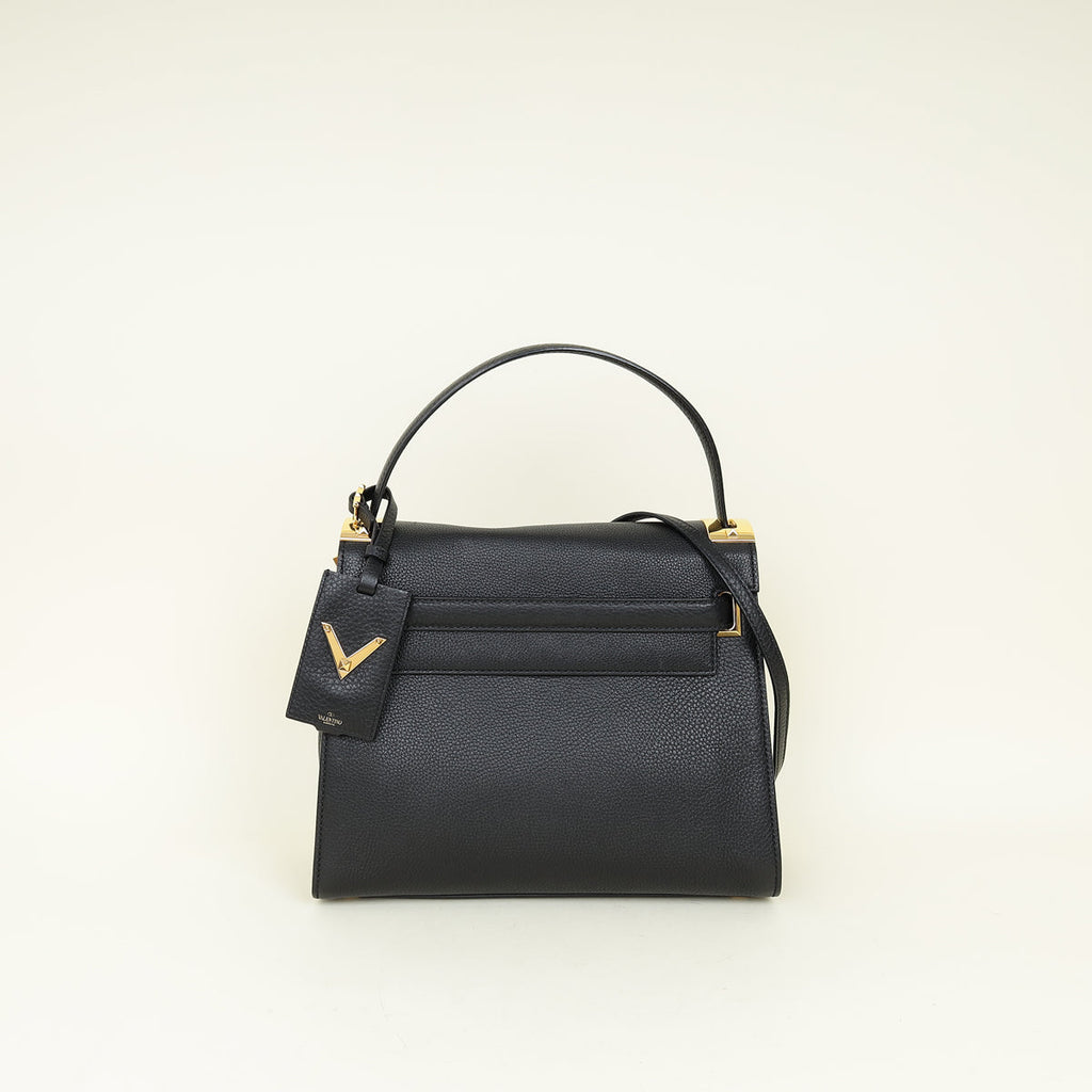 Valentino Black My Rockstud Single Handle Medium Bag