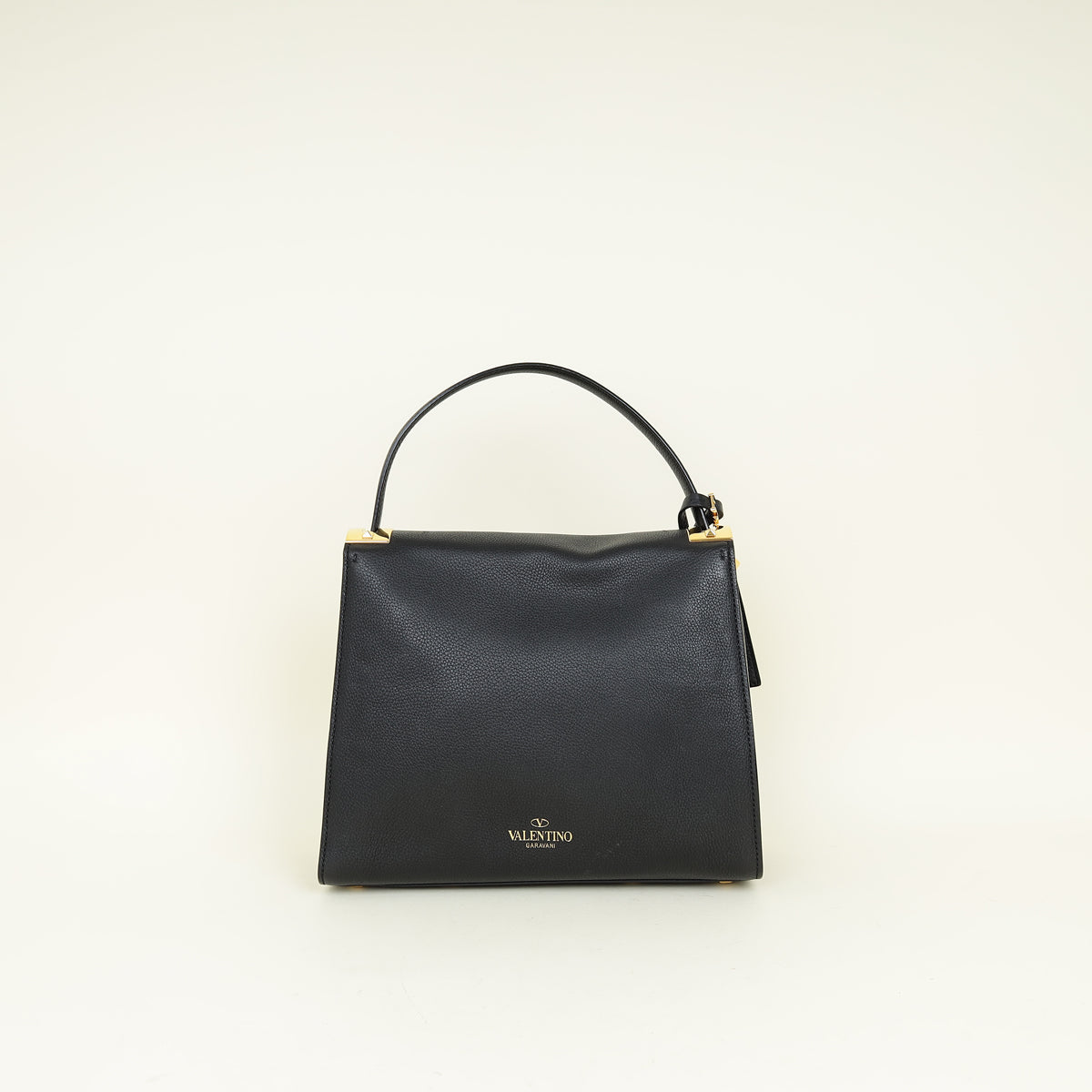 Valentino Black My Rockstud Single Handle Medium Bag