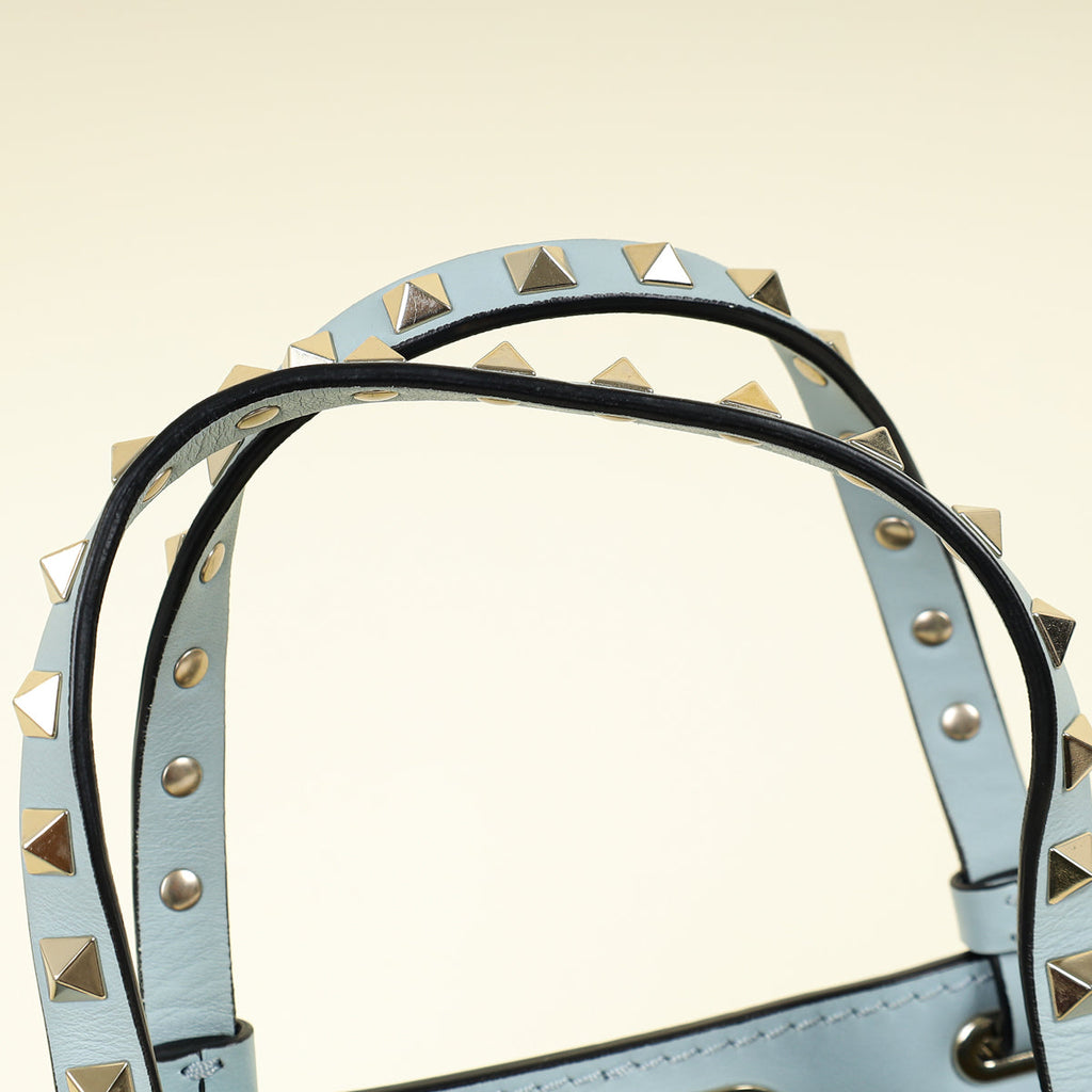 Valentino Light Blue Vitello Rockstud Mini Bag