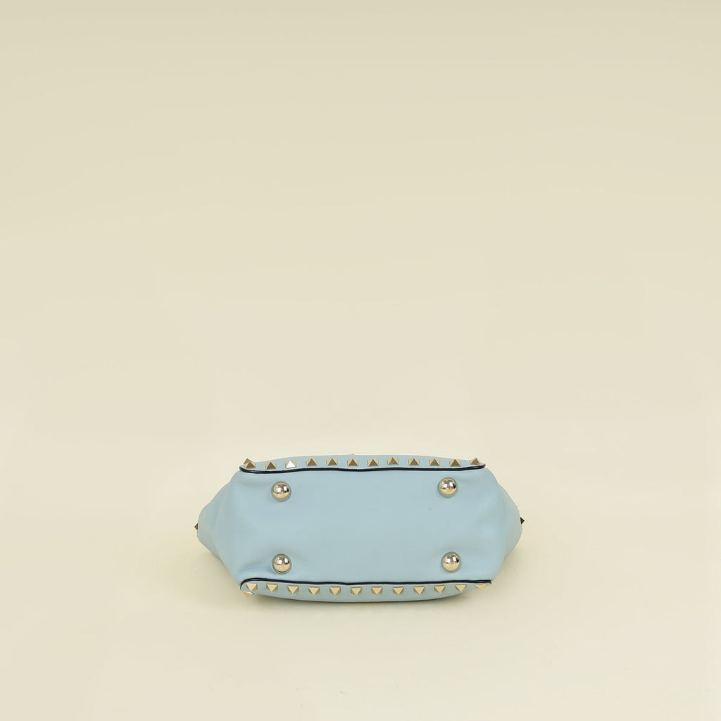 Valentino Light Blue Vitello Rockstud Mini Bag