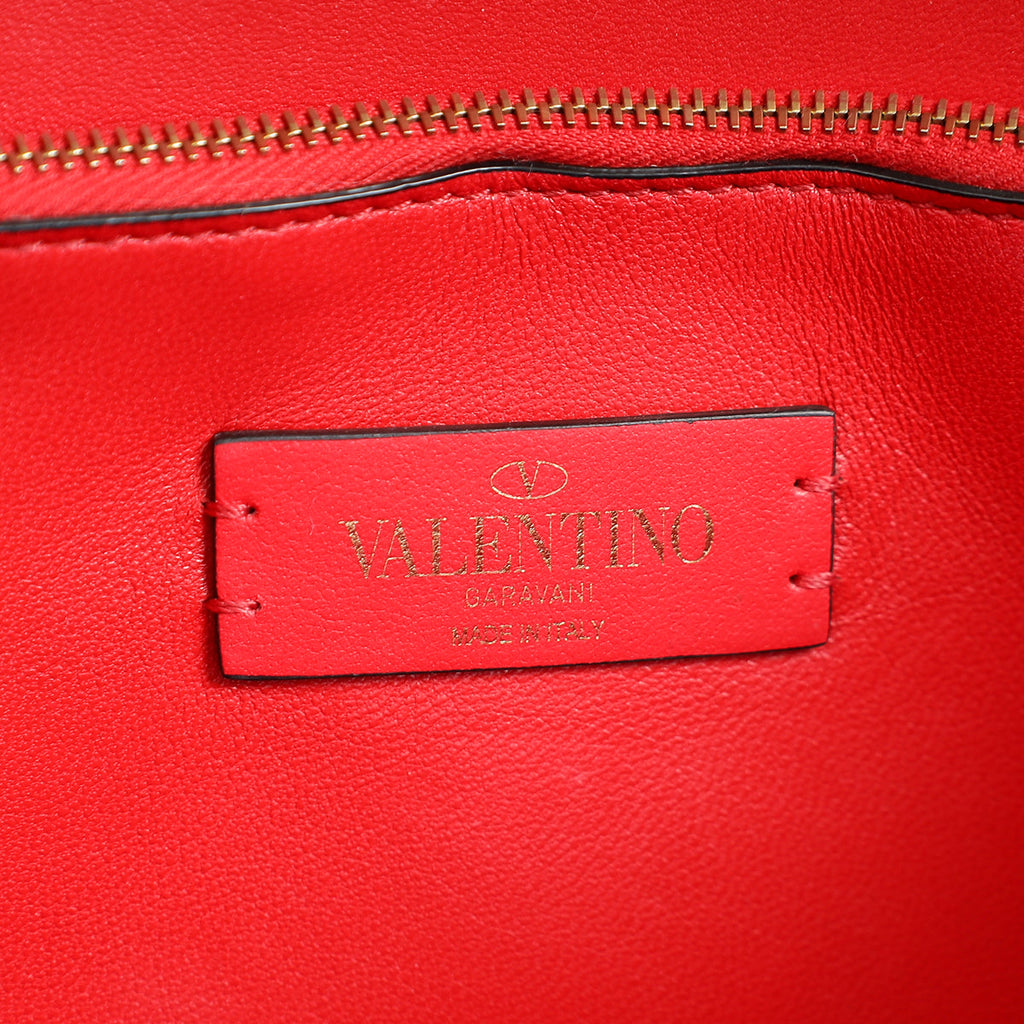Valentino Black Vlock Flap Chain Shoulder Bag