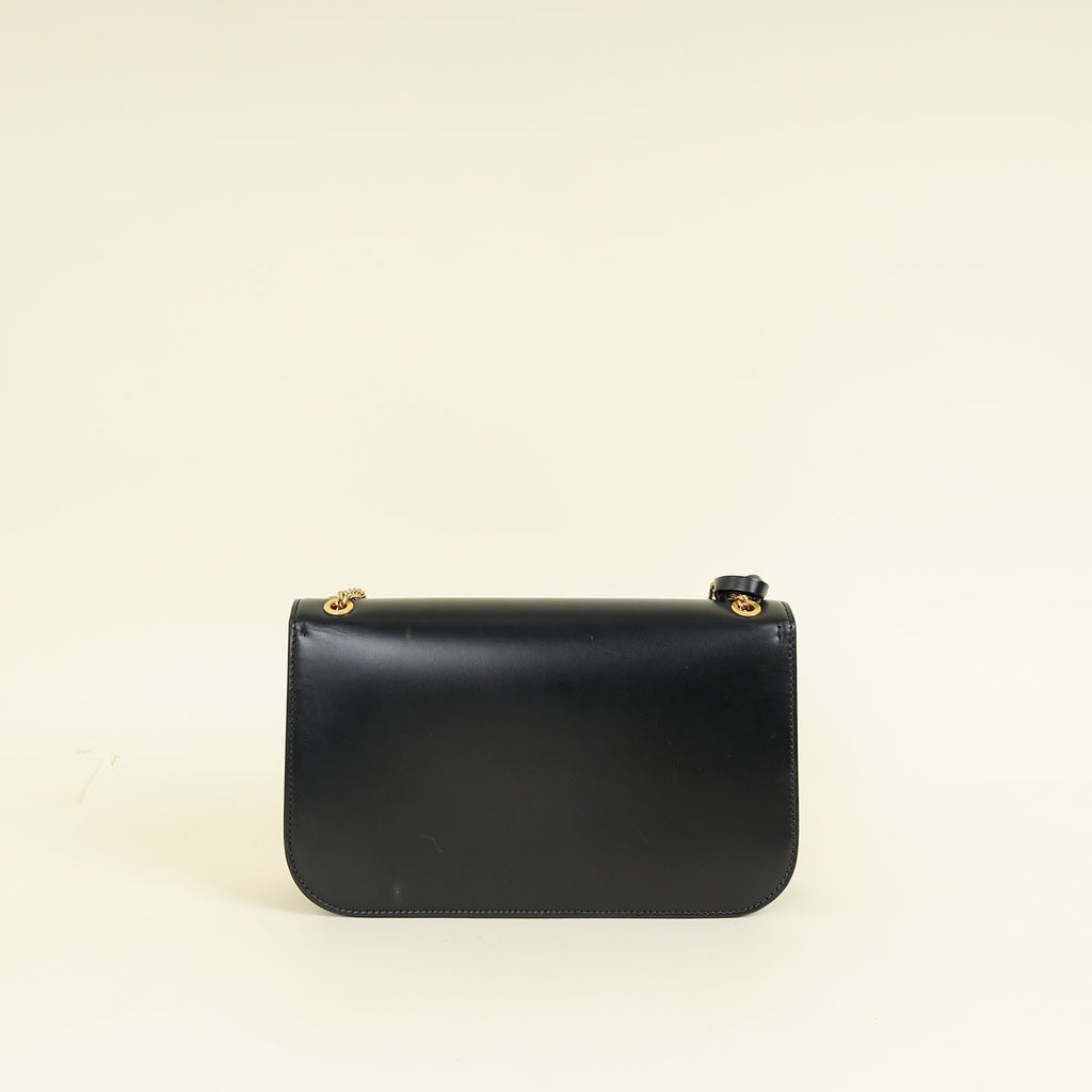 Valentino Black Vlock Flap Chain Shoulder Bag