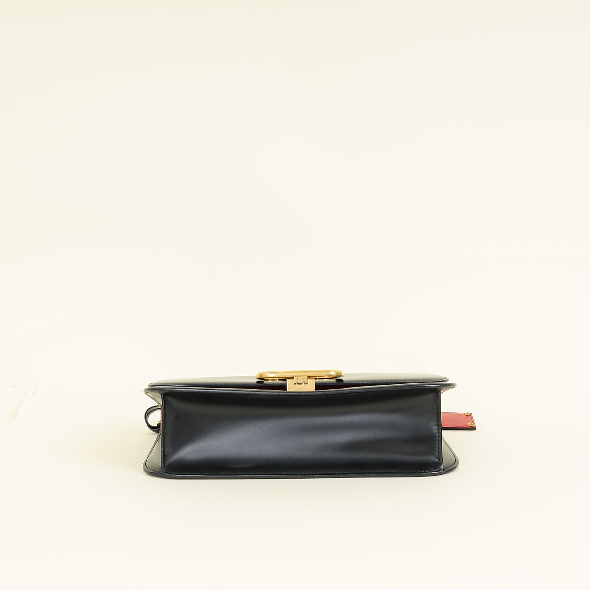 Valentino Black Vlock Flap Chain Shoulder Bag