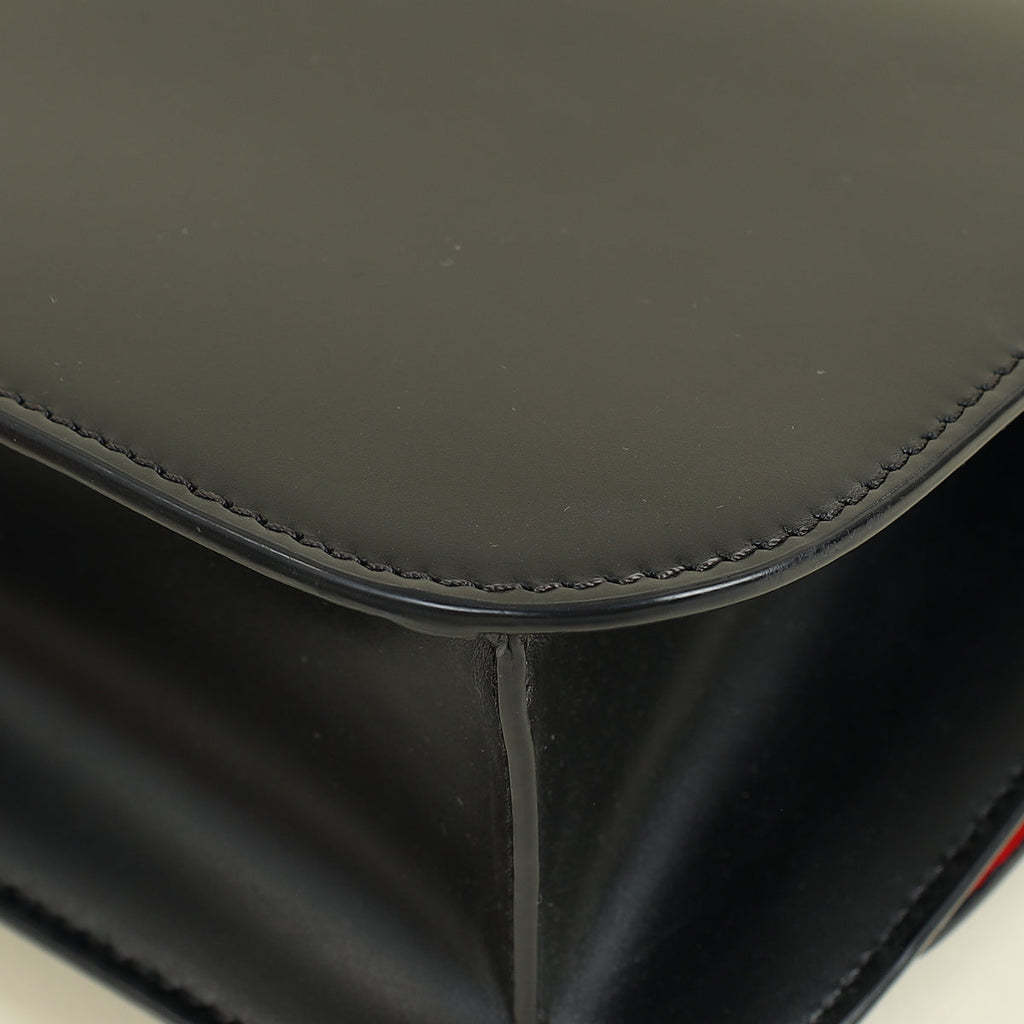 Valentino Black Vlock Flap Chain Shoulder Bag