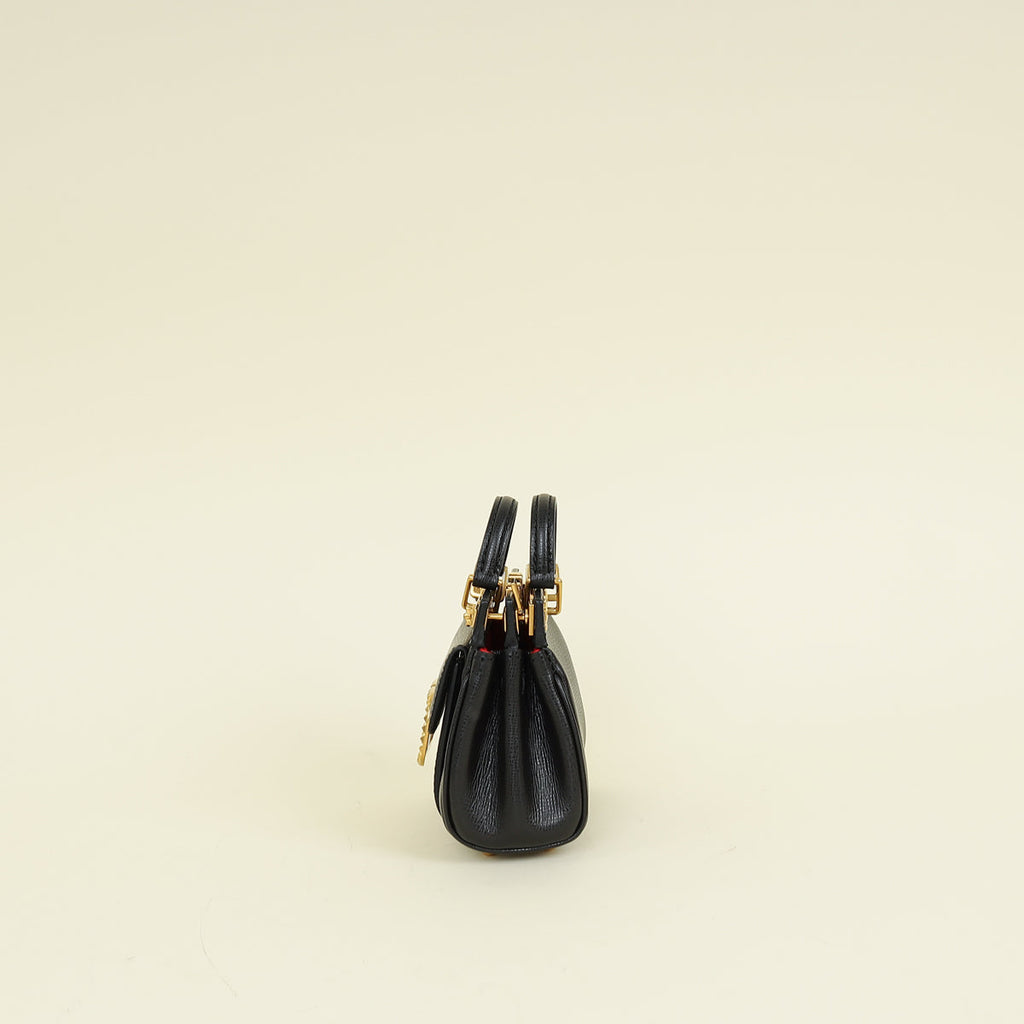 Valentino Black Micro Rockstud Alcove Bag