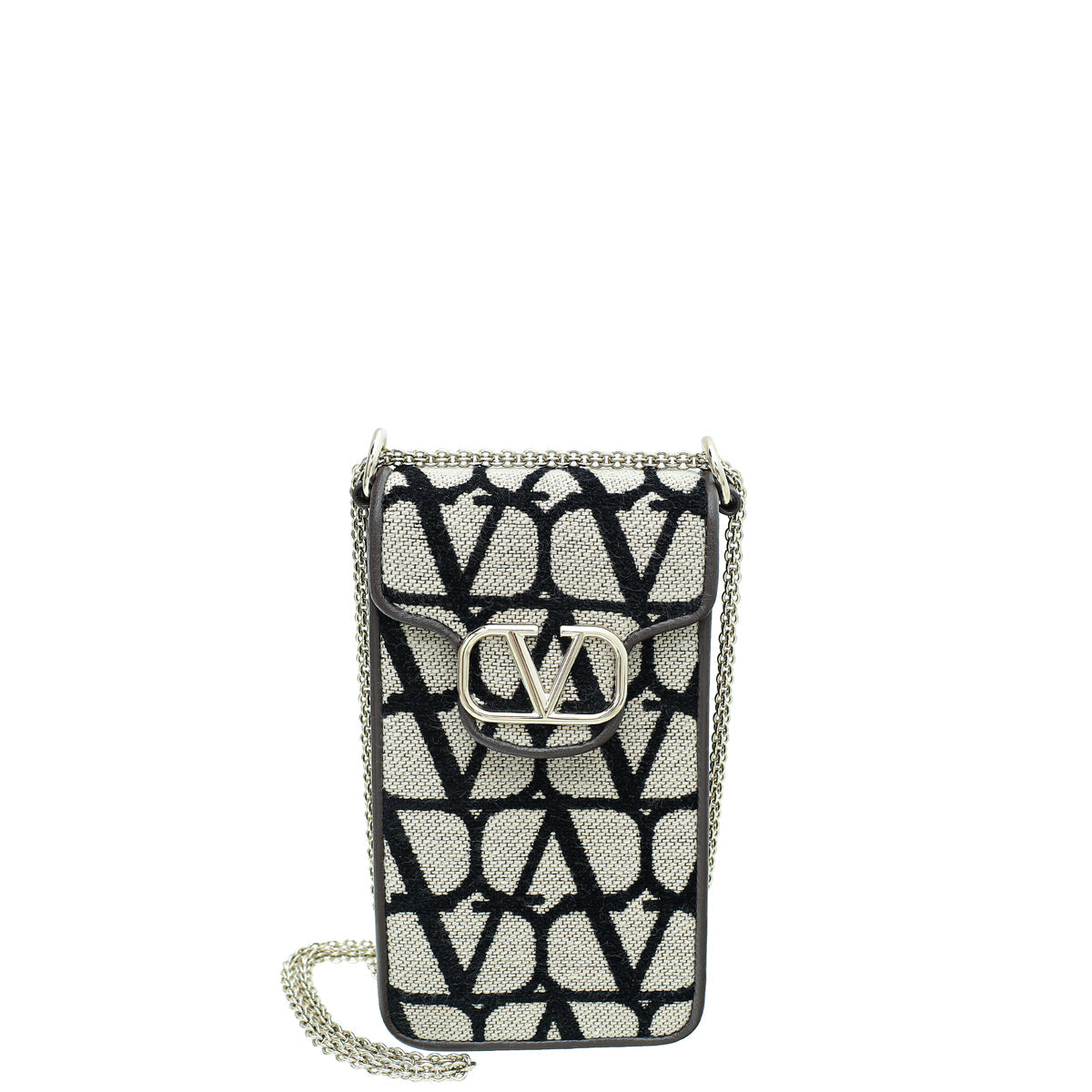 Valentino Tricolor Vlogo Toile Iconographe Phone Bag