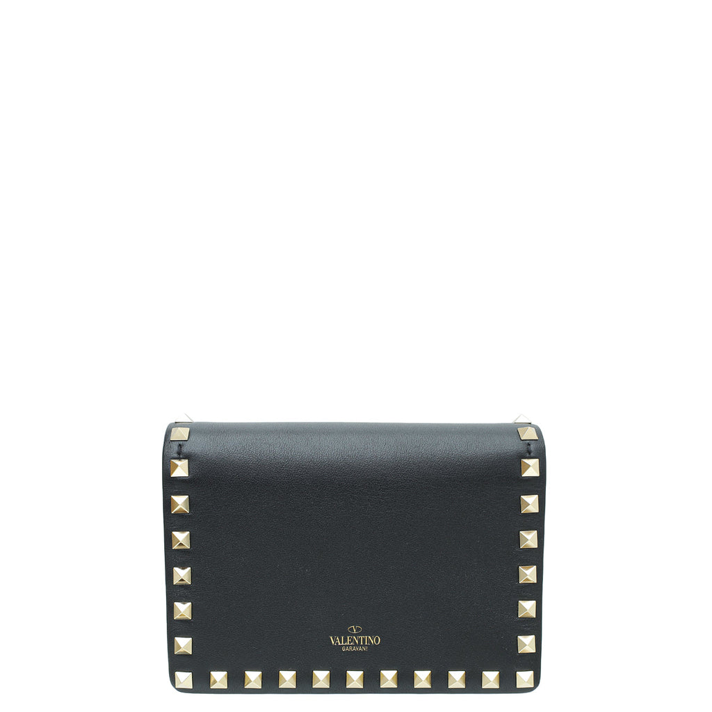 Valentino Black Rockstud Chain Pouch