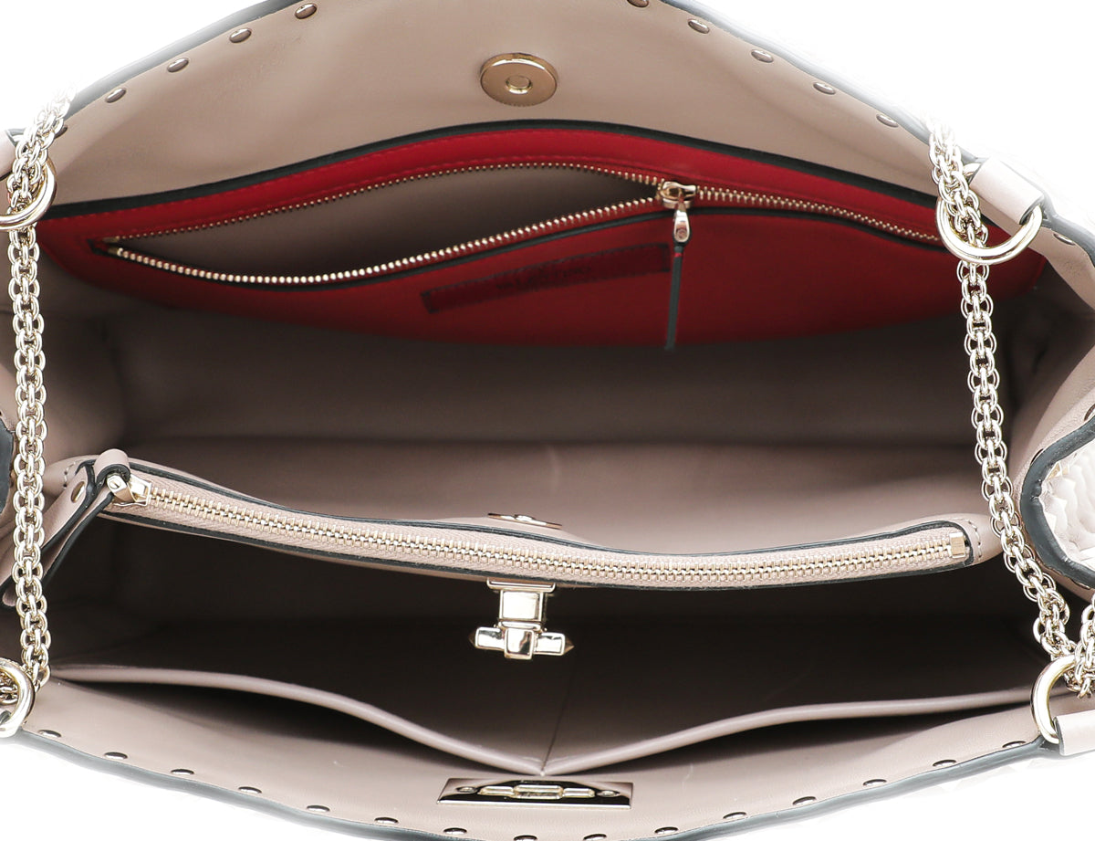 Valentino Poudre Spike Rockstud Nappa Tote Bag