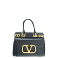 Valentino Black Mini Rockstud Alcove Top-Handle Bag