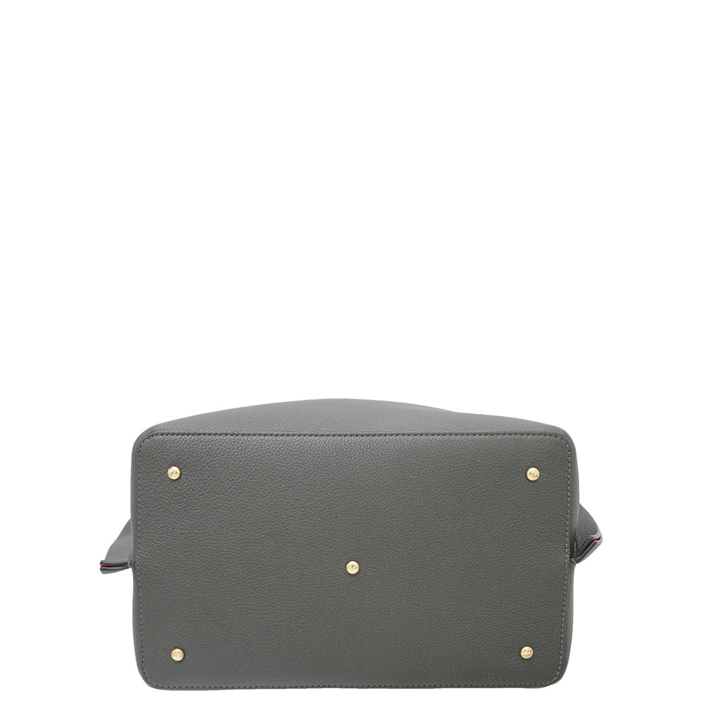 Valentino Dark Grey Vlogo Top Handle Tote Large Bag
