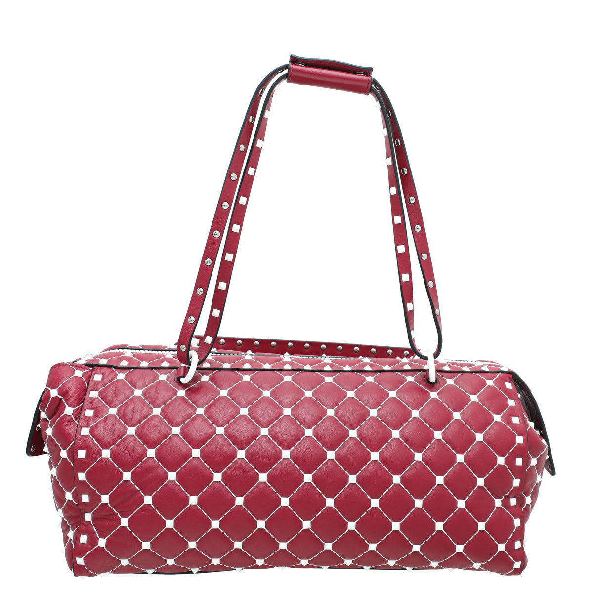 Valentino Bicolor Rockstud Spike Duffle Bag