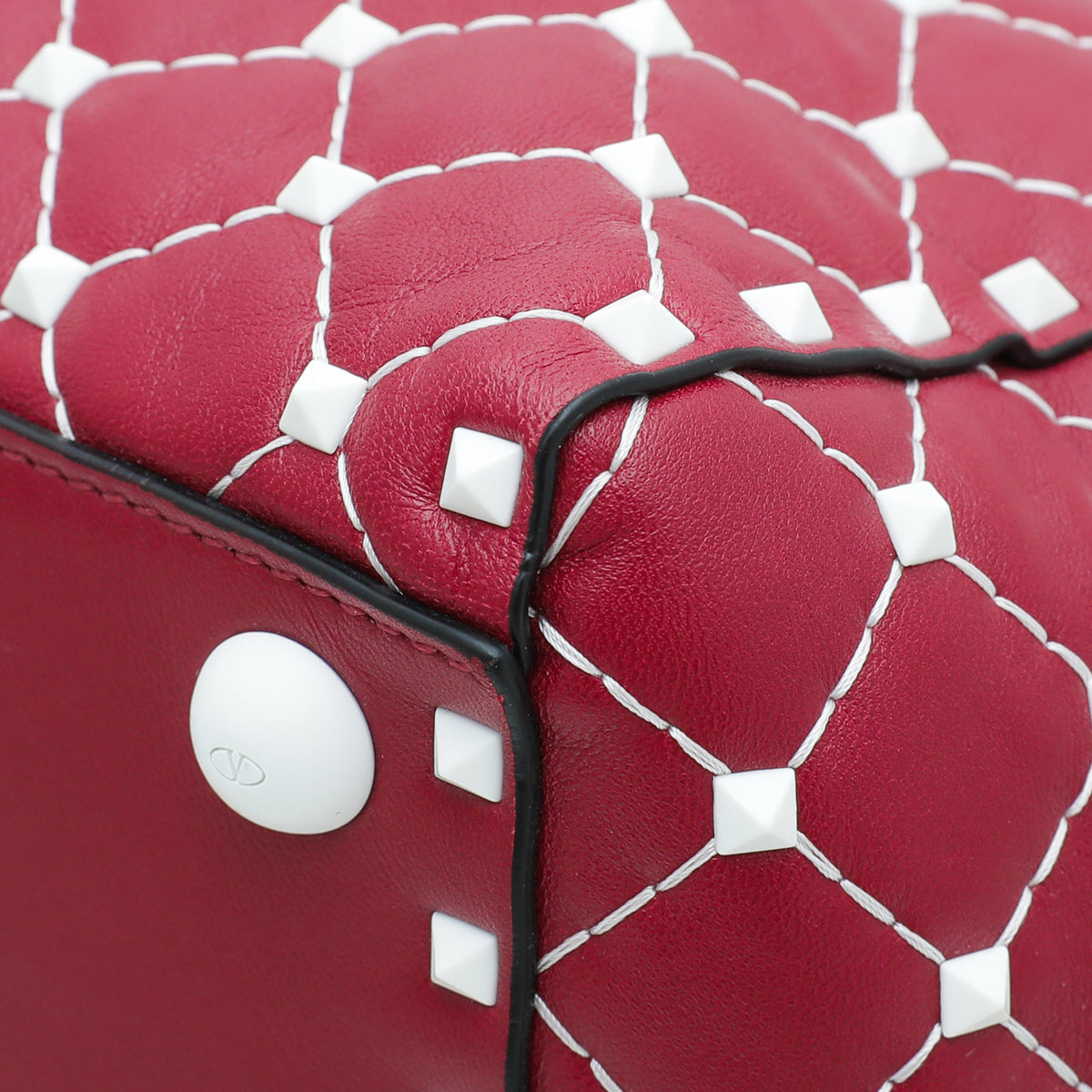 Valentino Bicolor Rockstud Spike Duffle Bag