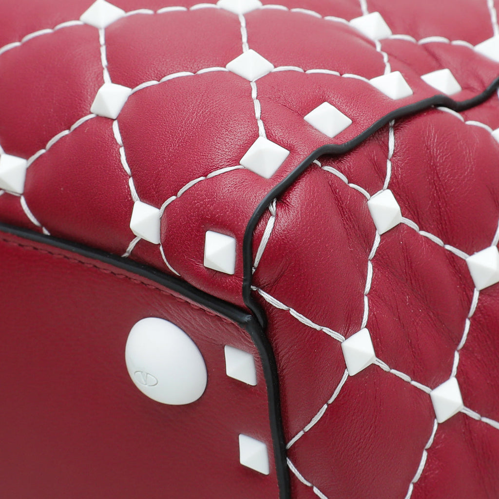Valentino Bicolor Rockstud Spike Duffle Bag