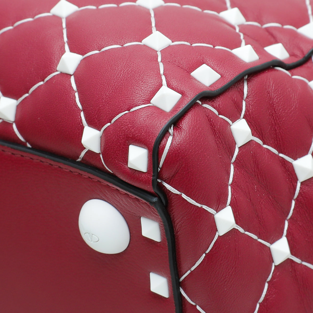 Valentino Bicolor Rockstud Spike Duffle Bag