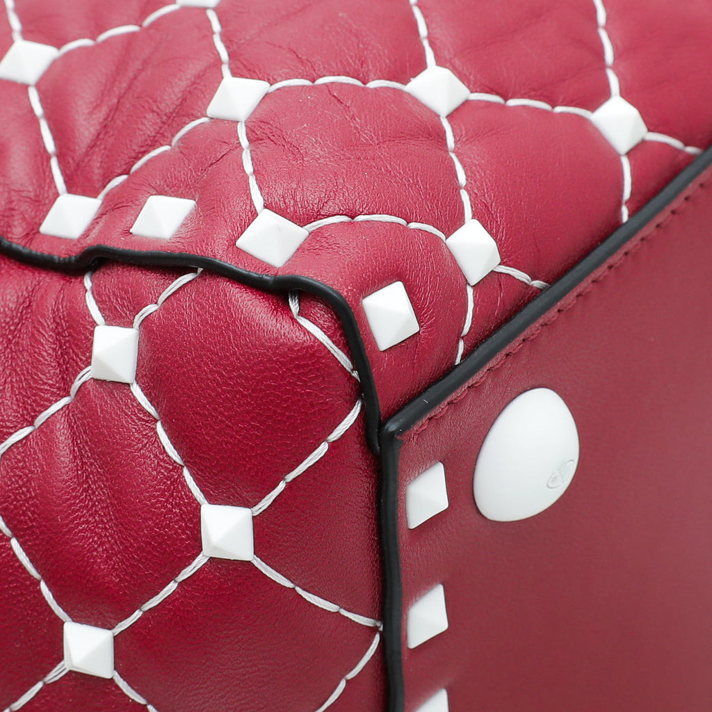 Valentino Bicolor Rockstud Spike Duffle Bag