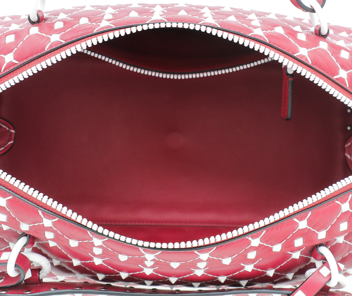 Valentino Bicolor Rockstud Spike Duffle Bag