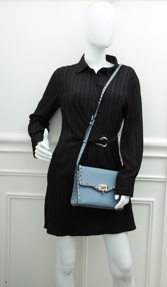 Valentino Azure Rockstud Crossbody Bag