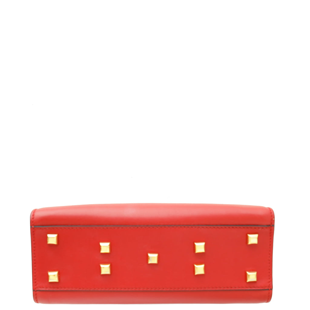 Valentino Red My Rockstud Single Handle Small Bag