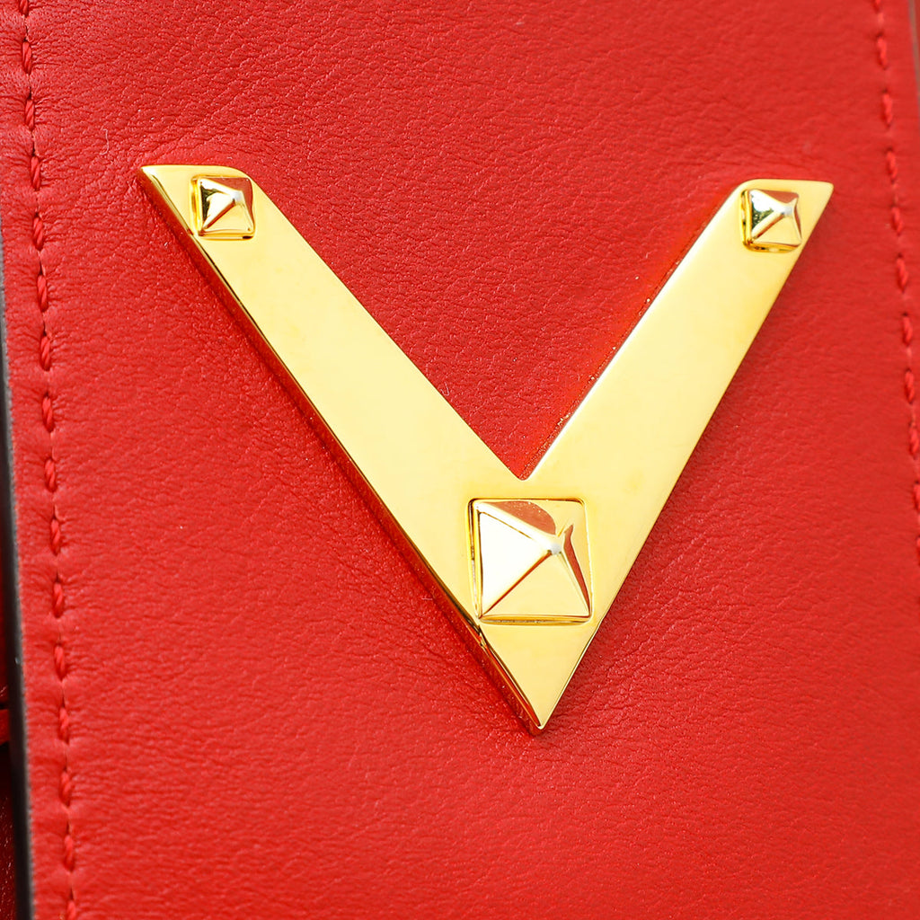 Valentino Red My Rockstud Single Handle Small Bag