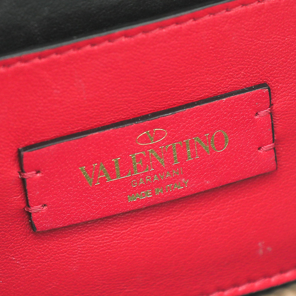 Valentino Dark Grey Python VLogo Box Small Bag